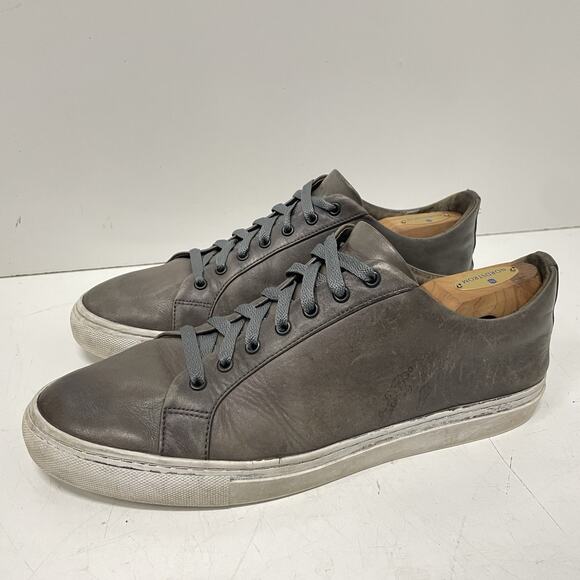 Thursday Mens Everyday Low Top Lace Up Sneakers Size 12.5 Grey Leather - Picture 1 of 7